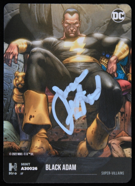 2022 Jackson Bostwick Signed HRO Black Adam Card (JSA / Bostwick LOA)