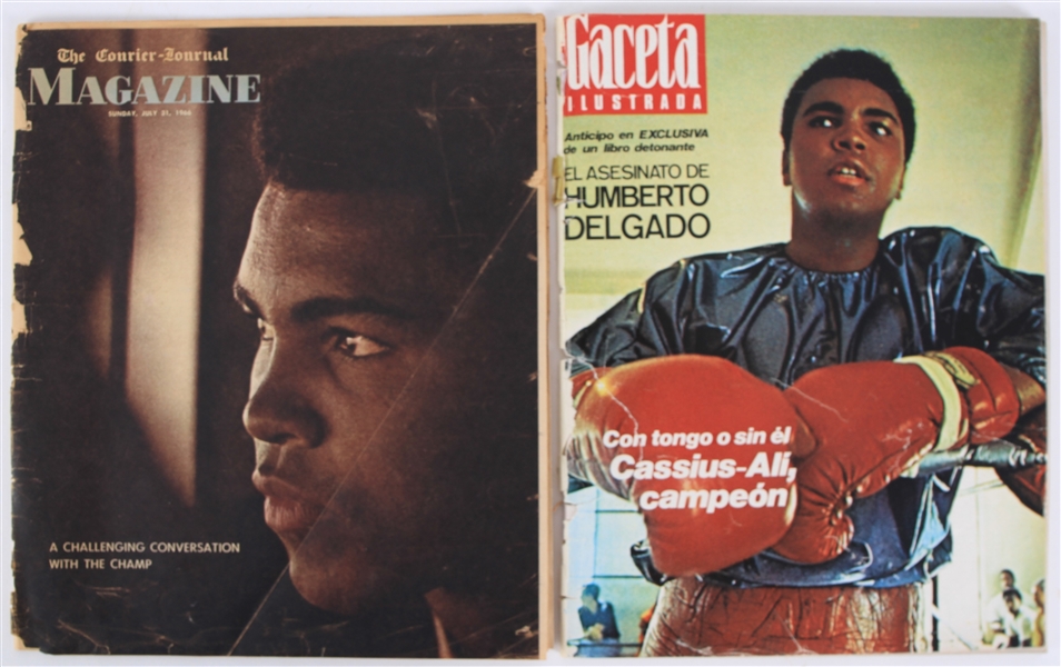 1960s Muhammad Ali World Heavyweight Champion Publications - Lot of 2 (Troy Kinunen Collection)