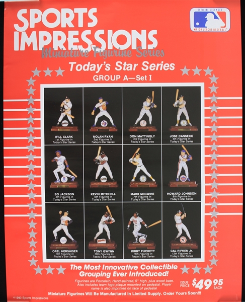 1990 Sports Impressions Baseball Figurines Advertising Materials - Lot of 4