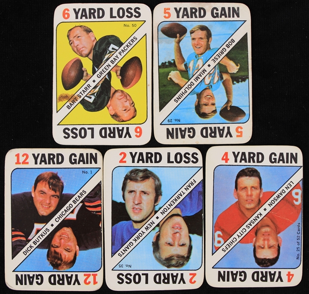 1971 Topps Football Game Cards (Lot of 5)