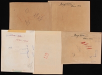 1971-78 George Allen Washington Redskins Photo Collection - Lot of 5