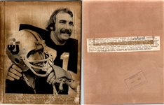 1960s-70s NFL Press Photos Including Ted Albrecht Chicago Bears, Frankie Albert and more (Lot of 18)