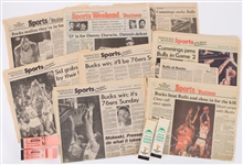1984-1986 Milwaukee Bucks Empty Season Ticket Booklets w/ Milwaukee Journal Sentinels 