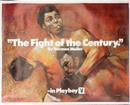 1975 Muhammad Ali George Foreman The Fight Of The Century by Norman Mailer in Playboy 49" x 62" Canvas