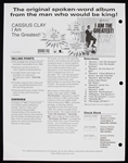 1999 Muhammad Ali I Am The Greatest Spoken Word Album Promotional Sheet (Troy Kinunen Collection)