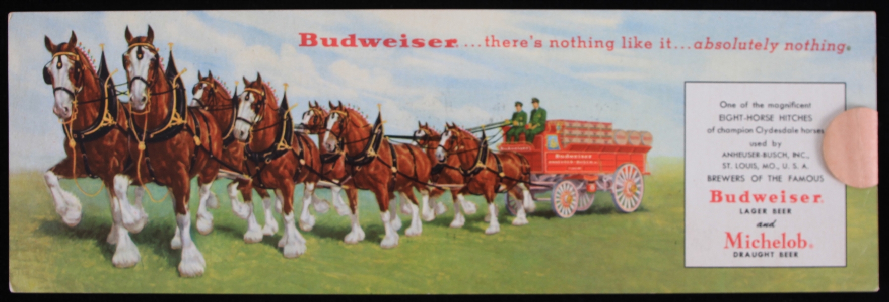 1958-1963 Budweiser Postcard