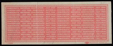 1944 Democratic National Convention Chicago Stadium Balcony Guest Ticket