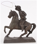 1900-1915 circa Buffalo Bill 10" Pot Metal Casting Wild West Show Figural Souvenir Statue 