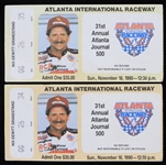 1990 Annual Atlanta Journal 500 Ticket Stubs (Lot of 2)