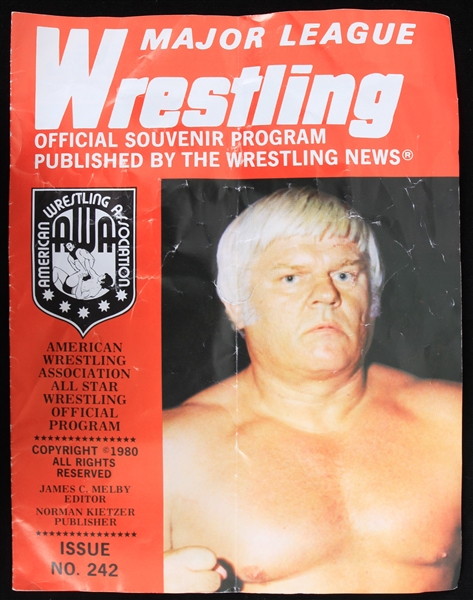 1980 Major League Wrestling Official Souvenir Program 