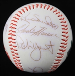 1990's Milwaukee Brewers Multi Signed Coca Cola Team Logo Baseball w/ 10 Signatures Including Robin Yount, Rollie Fingers, Bert Campaneris & More (JSA) 