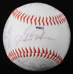 1990's Milwaukee Brewers Multi Signed Coca Cola Team Logo Baseball w/ 10 Signatures Including Robin Yount, Rollie Fingers, Bert Campaneris & More (JSA) 