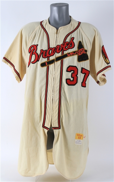 1956 Frank Torre Milwaukee Braves Game Worn Home Jersey (MEARS A10)