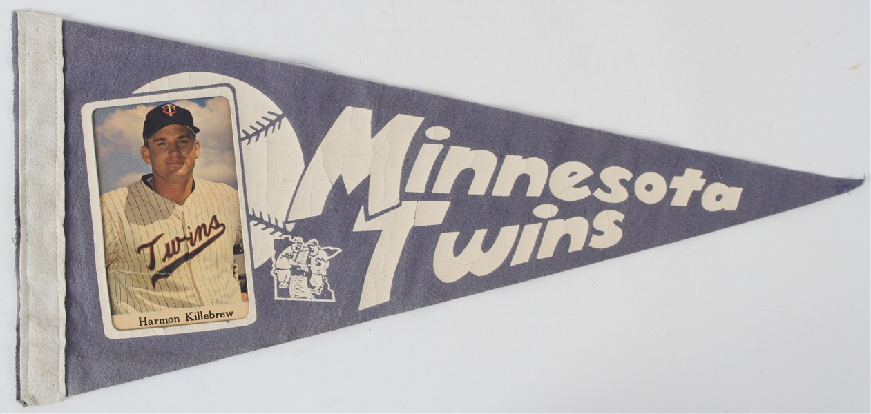 1960s Harmon Killebrew Minnesota Twins 19" Player Photo Pennant