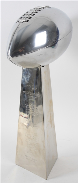 1968 (Jan 14) Super Bowl II Green Bay Packers vs Oakland Raiders Vince Lombardi 6" x 20" Replica Trophy 