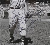 1953-62 Joe Adcock Milwaukee Braves Signed 15 x 20 Framed Photos (JSA)