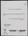 1990s Stan Musial St. Louis Cardinals Signed Stan The Man COA (JSA)