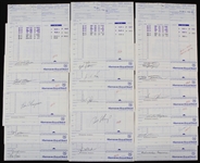 1976 Milwaukee Brewers Signed Sheraton Royal Hotel Invoices - Lot of 26 w/ Hank Aaron, Gorman Thomas, Sixto Lezcano & More (JSA)