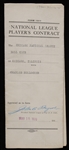 1920 Charlie Hollocher Chicago Cubs Signed National League Players Contract (JSA)