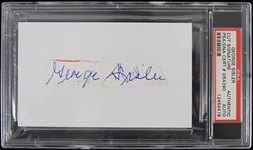 1960s George Sisler St. Louis Browns Signed Cut (PSA Slabbed)
