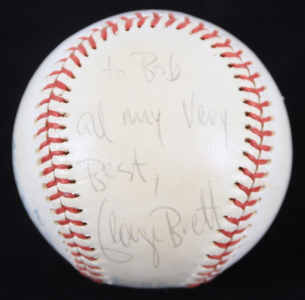 1976 Geroge Brett Kansas City Royals Signed OAL MacPhail Baseball (JSA)