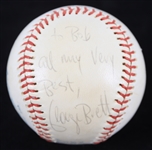 1976 Geroge Brett Kansas City Royals Signed OAL MacPhail Baseball (JSA)