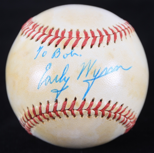 1977 Early Wynn Cleveland Indians Signed OAL MacPhail Baseball (JSA)