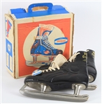1960s Gordie Howe Detroit Red Wings Player Endorsed Eaton TruLine Hockey Skate w/ Original Box