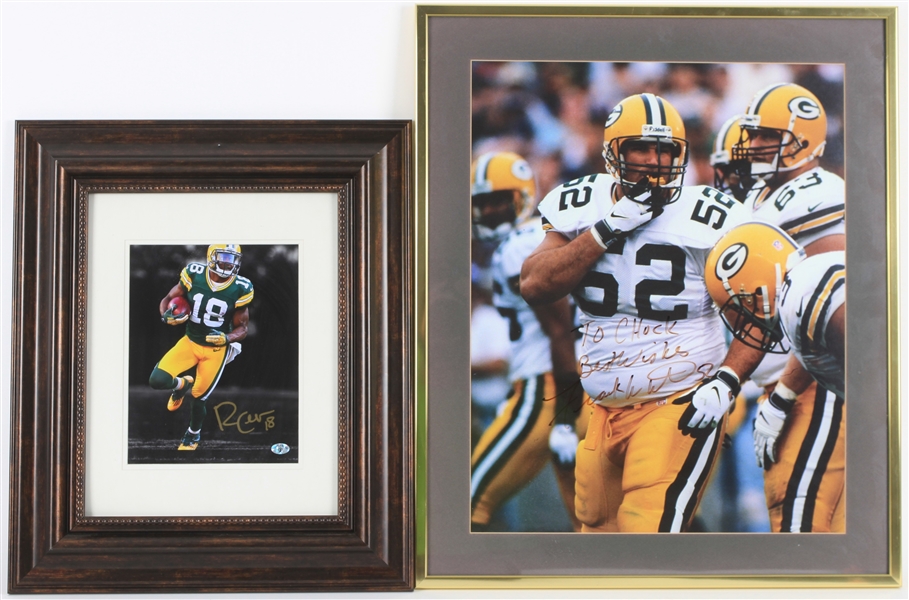1990s-2000s Green Bay Packers Signed Framed Photos Including Bart Starr & Jordy Nelson (Lot of 7)(JSA)