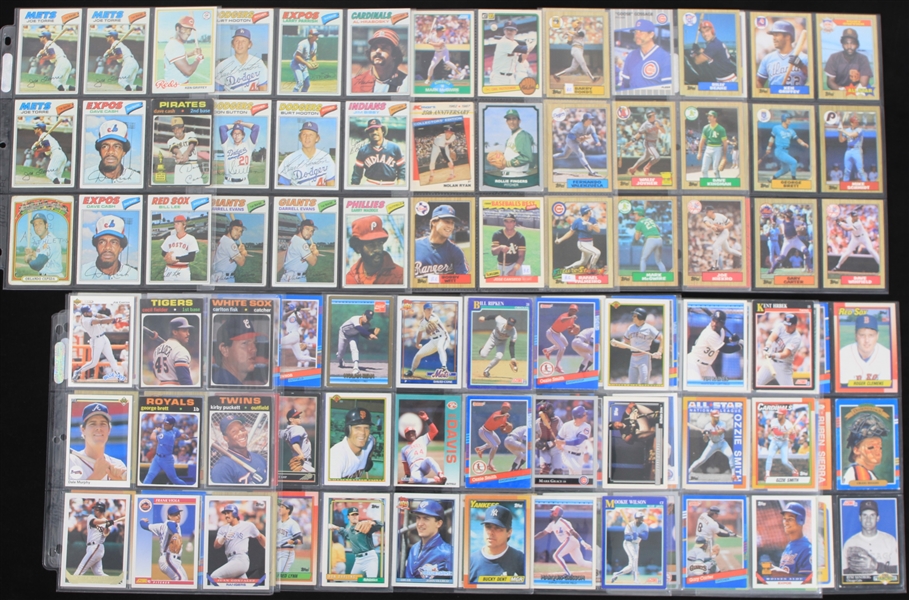 1970s-90s Baseball Trading Card Collection - Lot of 2,000+ w/ Hall of Famers, Stars, Rookies & More