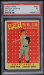 1958 Mickey Mantle New York Yankees Topps Trading Card #487 (PSA Slabbed)
