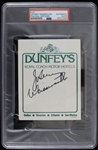 Johnny Weismuller Tarzan (d.1984) Autographed Dunfeys Royal Coach Motor Hotels Notepad Cut (PSA Slabbed)