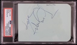 Robert Conrad Wild West West Black Sheep (d. 2020) Autographed Album Page (PSA Slabbed)