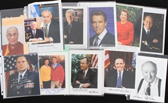 Autographed 5x7 and 8x10 Photos of Politcal and Military Personel featuring John McCain,  Jim Doyle, Arnold Schwarzenegger, Elizabeth Doyle, George Bush and More (Lot of 38)