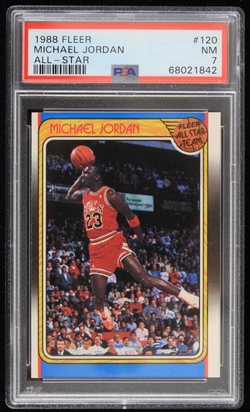 1988 Michael Jordan Chicago Bulls Fleer Trading Card #120 (PSA Slabbed)