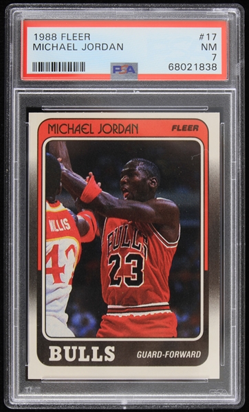 1988 Michael Jordan Chicago Bulls Fleer Trading Card #17 (PSA Slabbed)