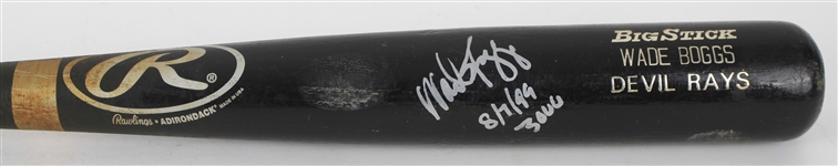 1998 Wade Boggs Tampa Bay Devil Rays Signed Rawlings Adirondack Professional Model Game Used Bat (MEARS A10/JSA & PSA/DNA)