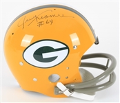2014 Jerry Kramer Green Bay Packers Signed Full Size Suspension Style Retro Display Helmet (JSA)