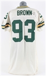 1997 Gilbert Brown Green Bay Packers Signed Game Worn Road Jersey (MEARS A10/JSA)