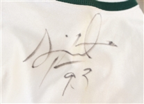 1997 Gilbert Brown Green Bay Packers Signed Game Worn Road Jersey (MEARS A10/JSA)