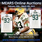 1997 Gilbert Brown Green Bay Packers Signed Game Worn Road Jersey (MEARS A10/JSA)