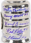 1955 Detrot Red Wings Stanley Cup Champions Multi Signed 8" Stanley Cup Replica w/ 6 Signatures Including Ted Lindsay, Marcel Bonin, Red Kelly & More (JSA)