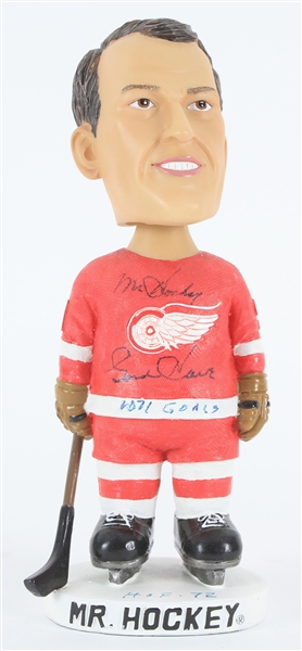 2000s Gordie Howe Detroit Red Wings Signed 8" Mr. Hockey Bobblehead (JSA)