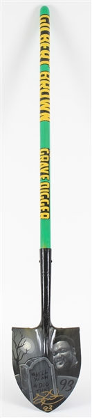2000s Gilbert Brown Green Bay Packers Signed Custom Painted Gravedigger Shovel & 20" x 24" Framed Photo - Lot of 2 (JSA)
