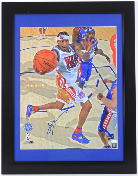 2008 Allen Iverson Denver Nuggets Signed 21" x 28" Framed All Star Game Photo (*JSA*)