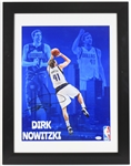 2010s Dirk Nowitzki Dallas Mavericks Signed 21" x 28" Framed Photo (*JSA*)