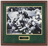 1967 Bart Starr Marv Fleming Ken Bowman Green Bay Packers Signed 25" x 27" Framed Ice Bowl "The Sneak" Photo (JSA)