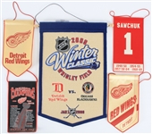 1950's-2000's Gordie Howe Detroit Red Wings Lot of 60+  Pennants, Steins, Glassware, Pucks, Lamp, Photos and More