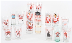 1950's-2000's Gordie Howe Detroit Red Wings Lot of 60+  Pennants, Steins, Glassware, Pucks, Lamp, Photos and More