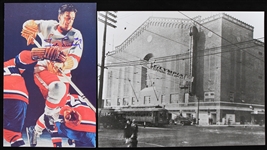 1950's-2000's Gordie Howe Detroit Red Wings Lot of 60+  Pennants, Steins, Glassware, Pucks, Lamp, Photos and More